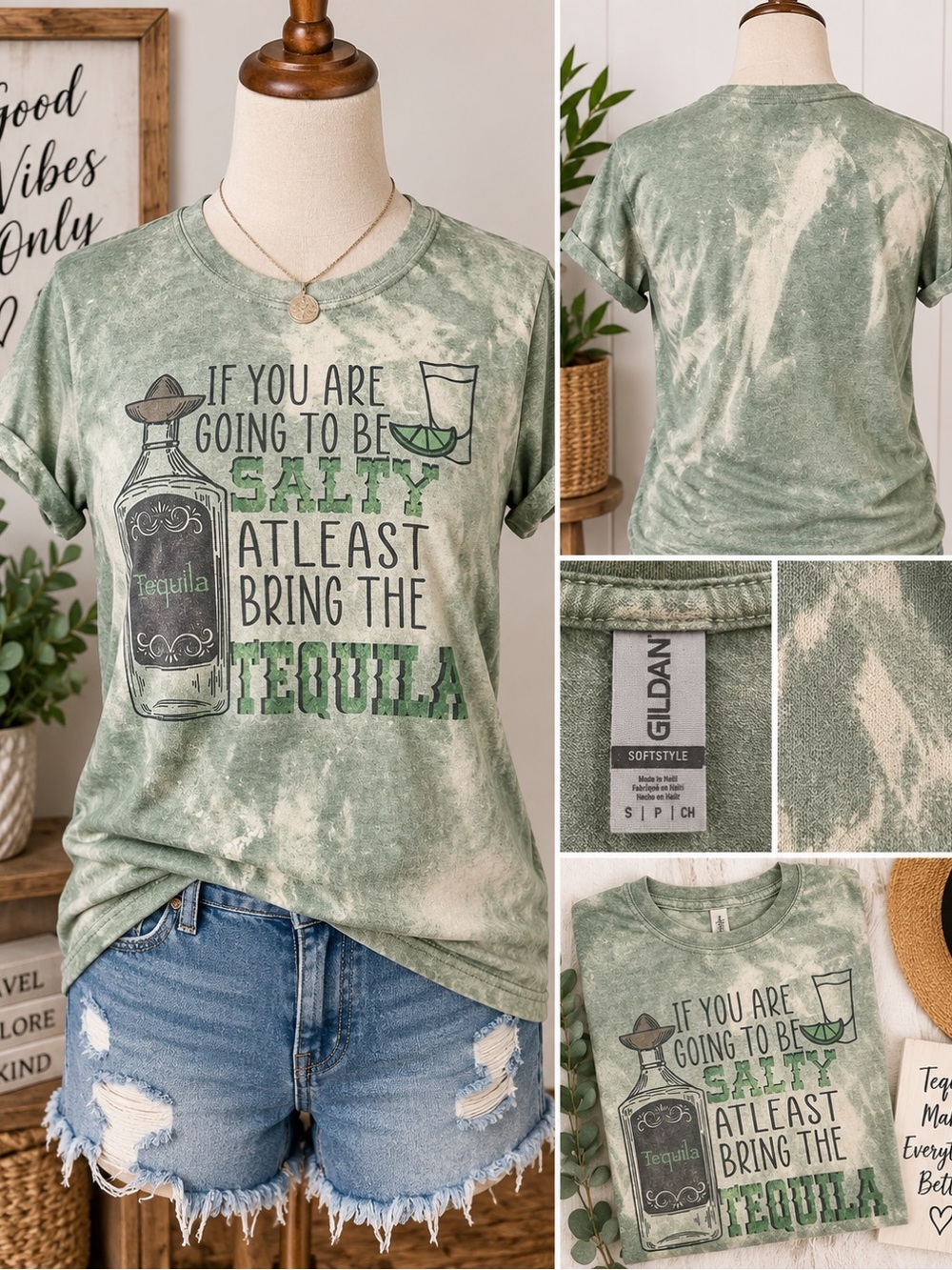 T-shirt size small “if you are gonna be salty…”